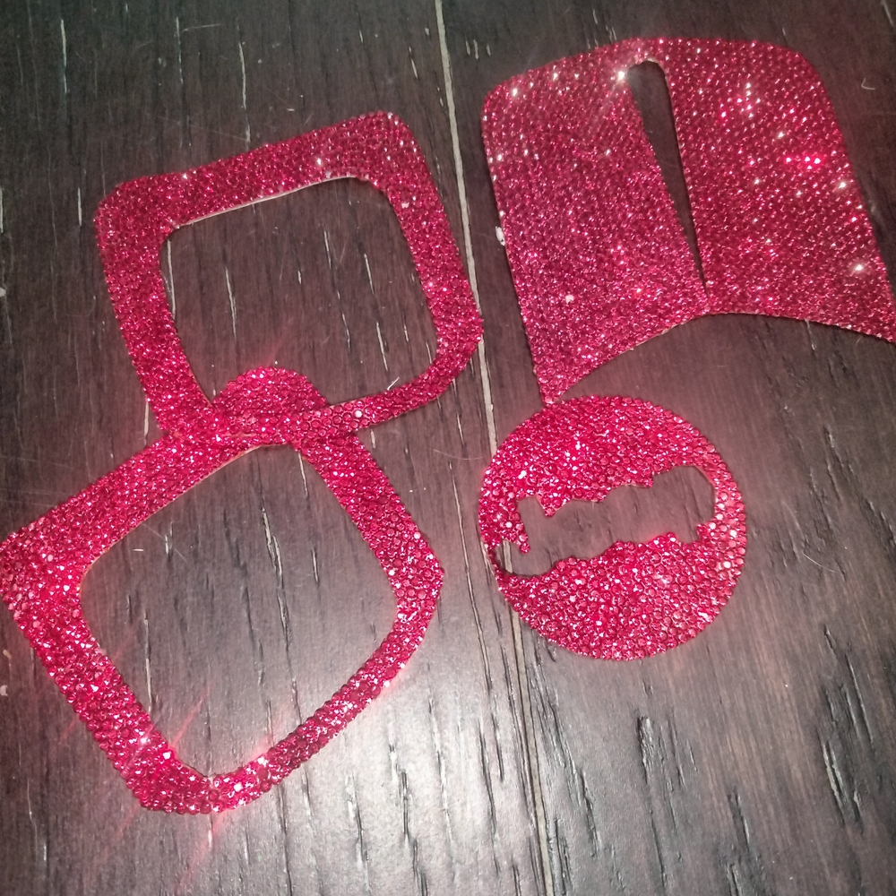 Jeep Glittery Red Car Accessories Set